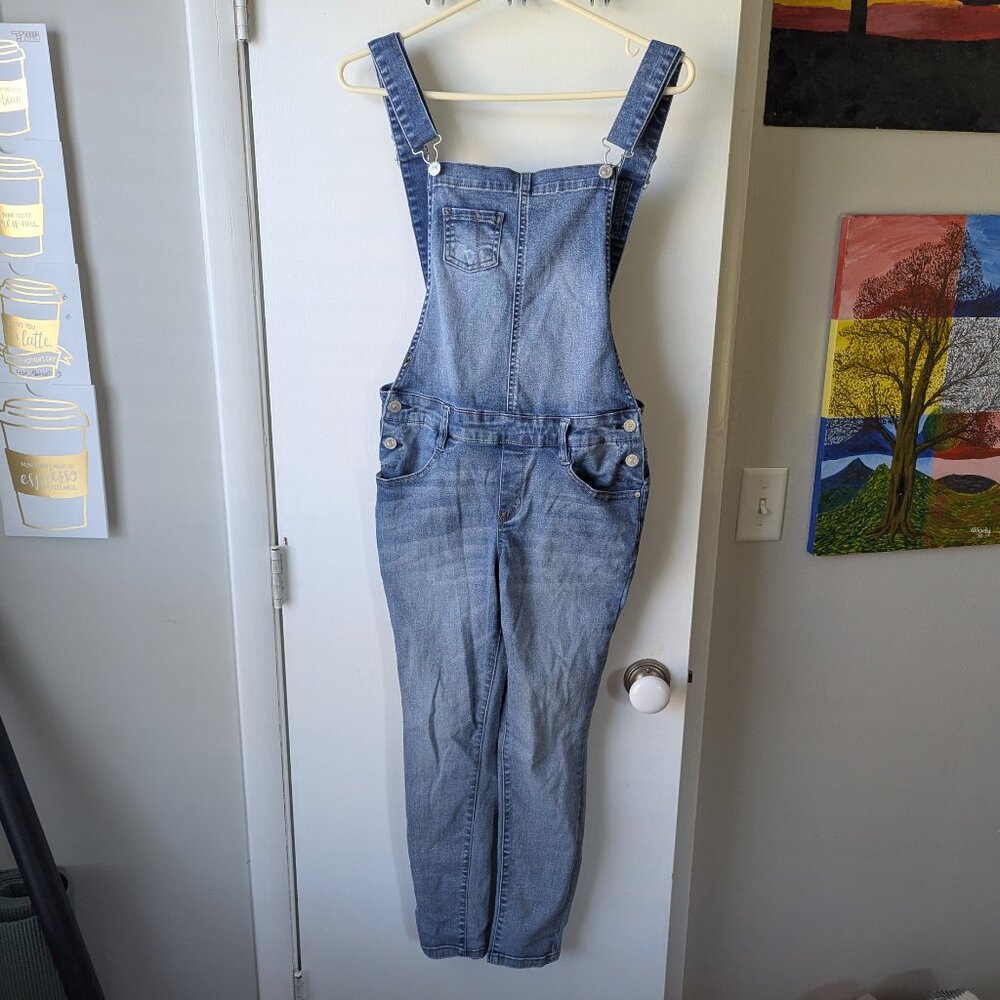 Wallflower Denim Overalls Skinny Stretch Size Medium